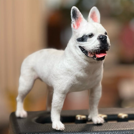 Custom Needle Felted Dog Full Body Figurine