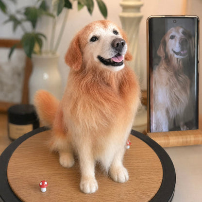 Custom Needle Felted Dog Replica