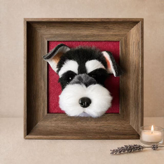 Framed Pet Portrait Needle Felted cat