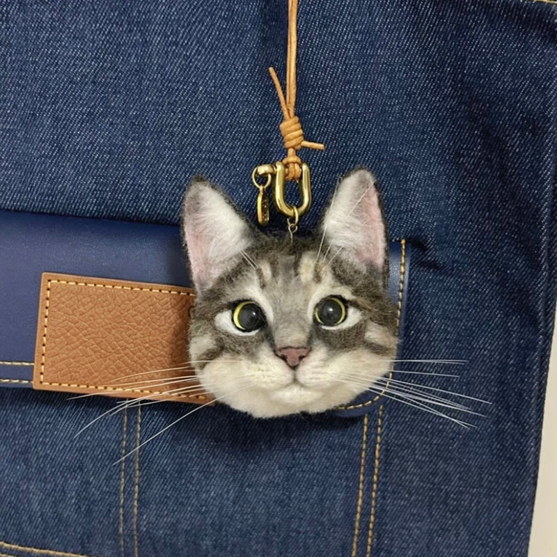 Handmade Wool Felt Dog & Cat Bag Charm