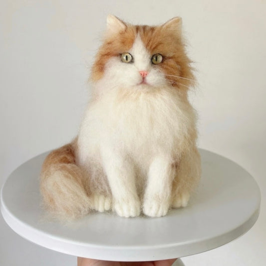 Custom Needle Felted cat Replica