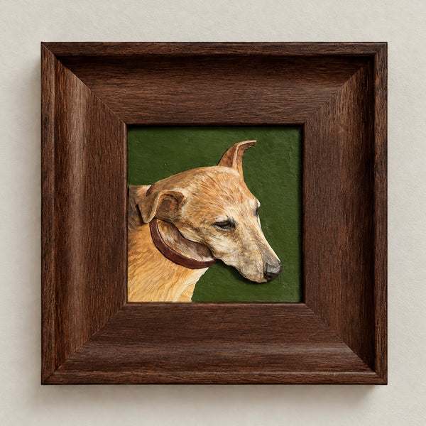 Handmade Custom Pet Relief Wood Carving Portrait